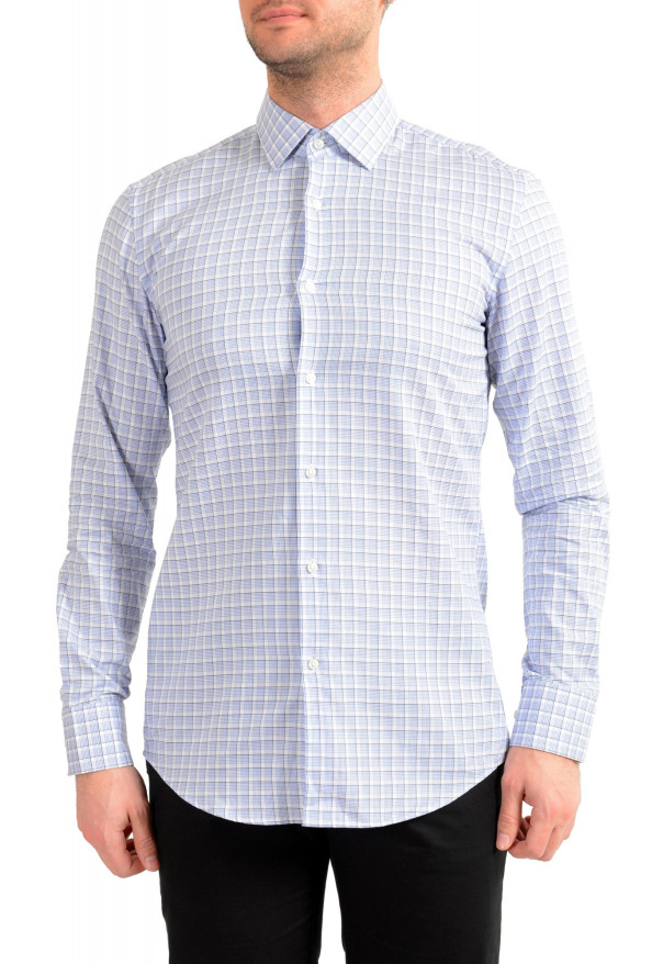 Hugo Boss "Jenno" Men's Plaid Multi-Color Slim Fit Long Sleeve Dress Shirt