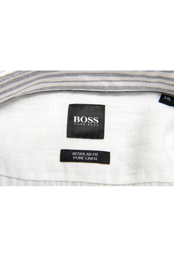 Hugo Boss Men's "Lukas_39F" Regular Fit Pure Linen Casual Shirt: Picture 9
