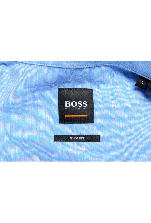 Hugo Boss Men's "Mabsoot" Slim Fit Blue Long Sleeve Casual Shirt: Picture 6