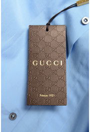 Gucci Men's Slim Fit Light Blue Long Sleeve Dress Shirt : Picture 8