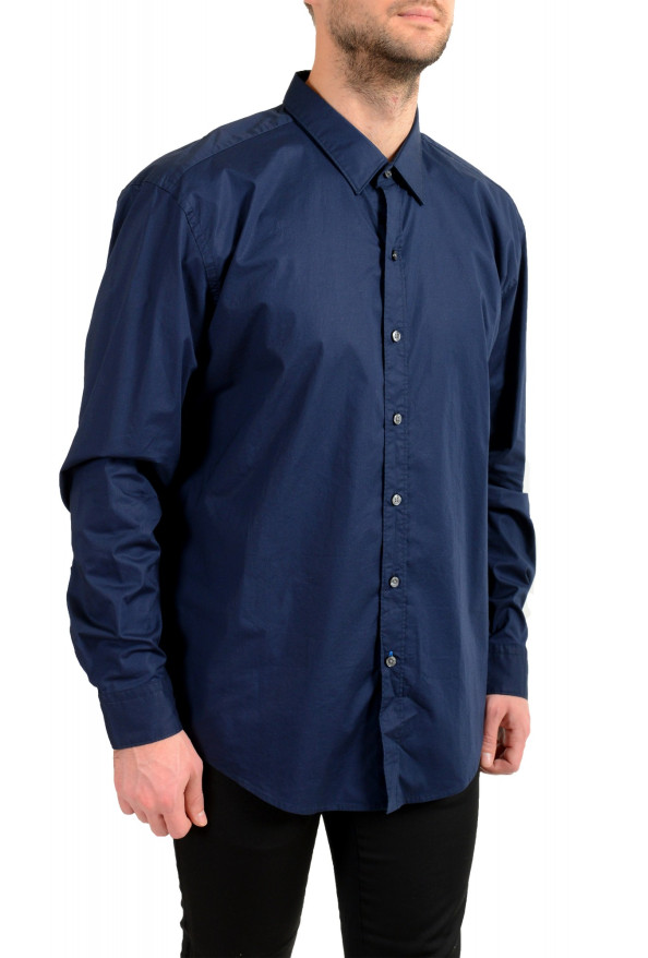 Hugo Boss Men's "Robbie" Blue Sharp Fit Long Sleeve Casual Shirt: Picture 2
