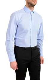 Hugo Boss Men's "Jason" Slim Fit Blue Plaid Long Sleeve Dress Shirt: Picture 5