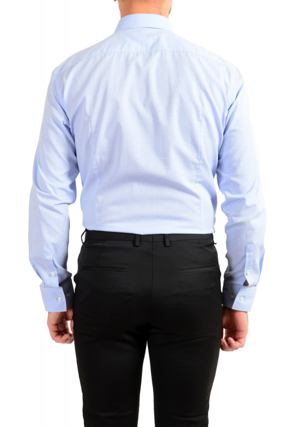 Hugo Boss Men's "Jason" Slim Fit Blue Plaid Long Sleeve Dress Shirt: Picture 6
