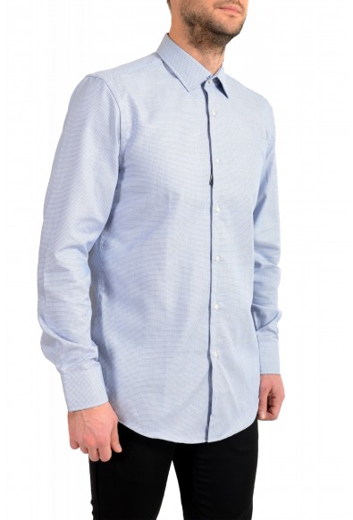 Hugo Boss Men's "Jenno" Slim Fit Blue Plaid Long Sleeve Dress Shirt: Picture 2