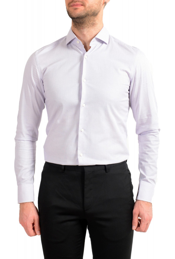 Hugo Boss Men's "Jason" Slim Fit Plaid Long Sleeve Dress Shirt: Picture 4