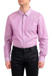 Hugo Boss Men's Isko Slim Fit Purple Striped Long Sleeve Dress Shirt: Picture 4