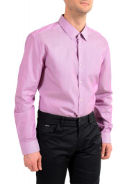 Hugo Boss Men's Isko Slim Fit Purple Striped Long Sleeve Dress Shirt: Picture 5