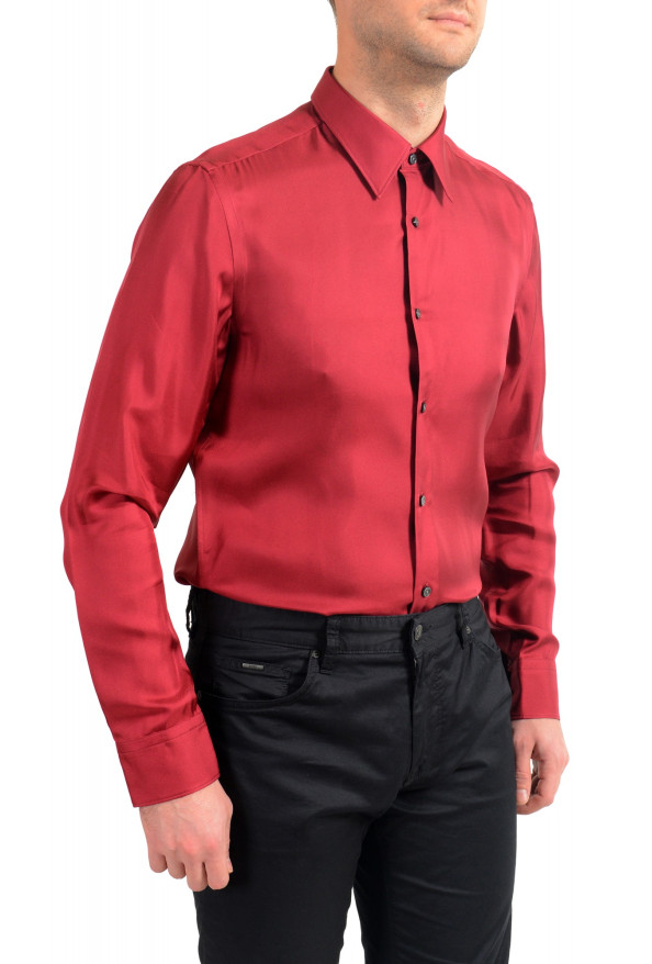 Hugo Boss Men's "Iros" 100% Silk Slim Fit Long Sleeve Shirt: Picture 5