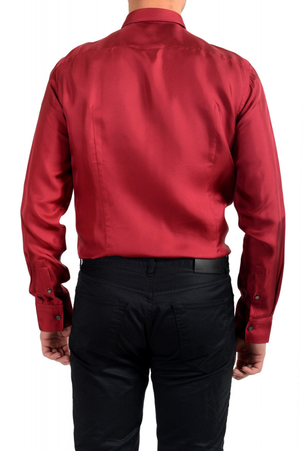 Hugo Boss Men's "Iros" 100% Silk Slim Fit Long Sleeve Shirt: Picture 6