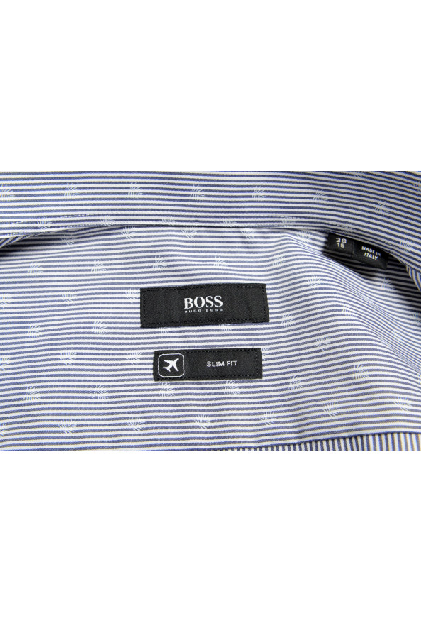 Hugo Boss Men's "Jason" Slim Fit Striped Long Sleeve Dress Shirt: Picture 9