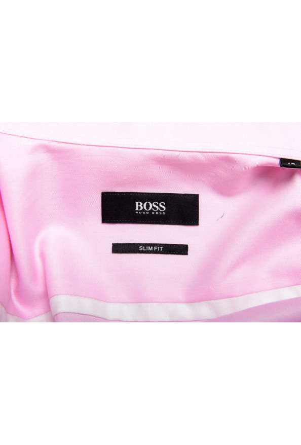 Hugo Boss Men's "Jerris" Slim Fit Pink Long Sleeve Dress Shirt : Picture 9