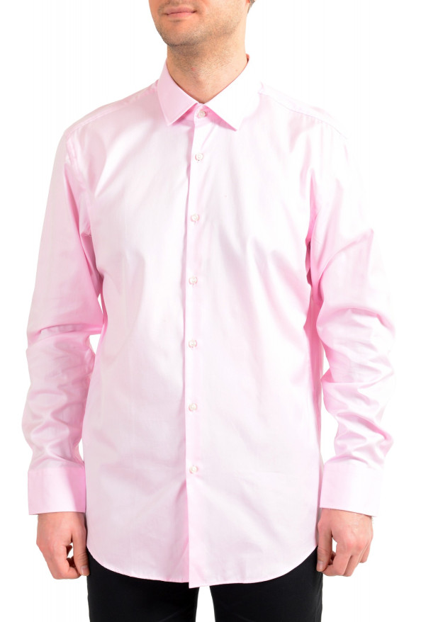 Hugo Boss Men's "Jerris" Slim Fit Pink Long Sleeve Dress Shirt 