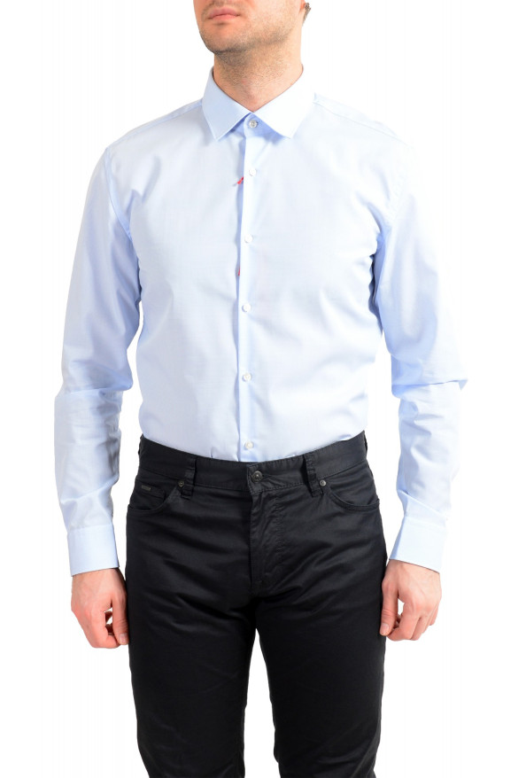 Hugo Boss Men's "C-Joey" Slim Fit Blue Plaid Long Sleeve Shirt : Picture 4