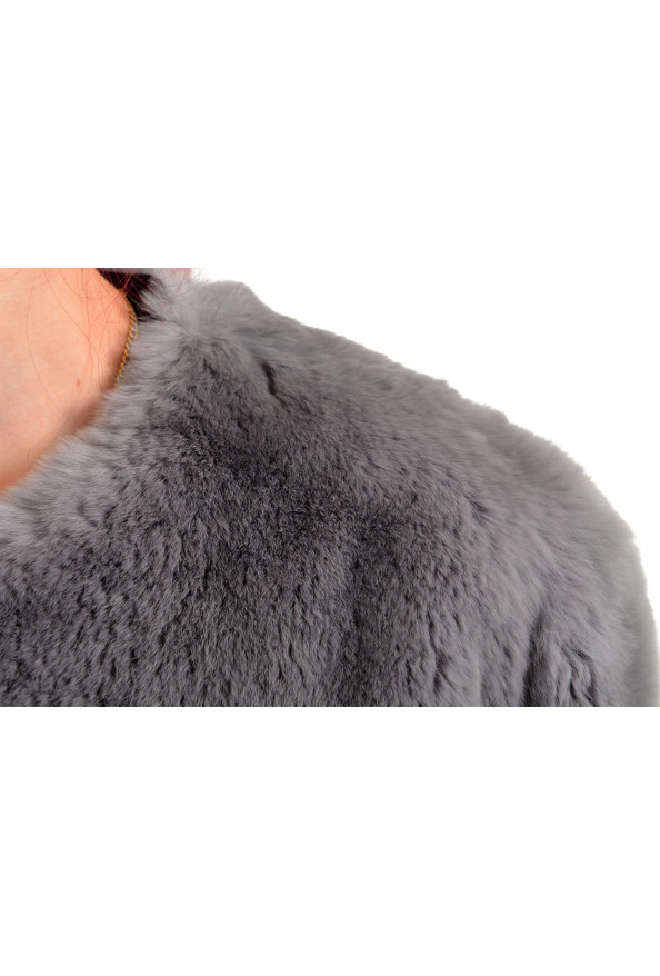 John Galliano Women's Gray Rabbit Hair Cropped Jacket Coat: Picture 4