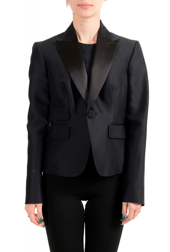 Dsquared2 Women's Black Silk Wool One Button Blazer 