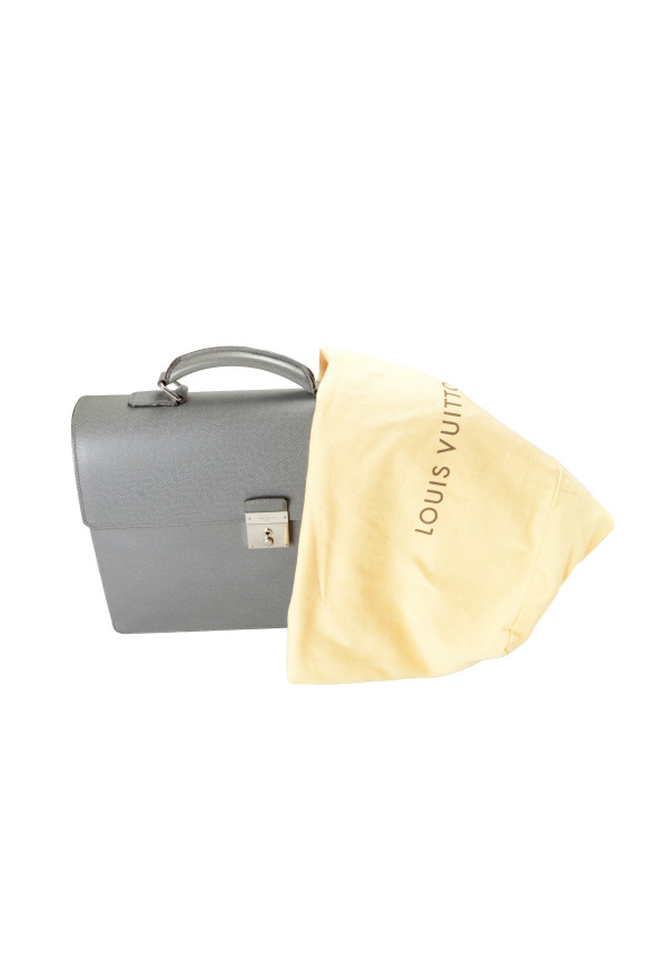 Louis Vuitton Men's Gray Taiga Leather "Neo Robusto I" Briefcase Bag: Picture 8