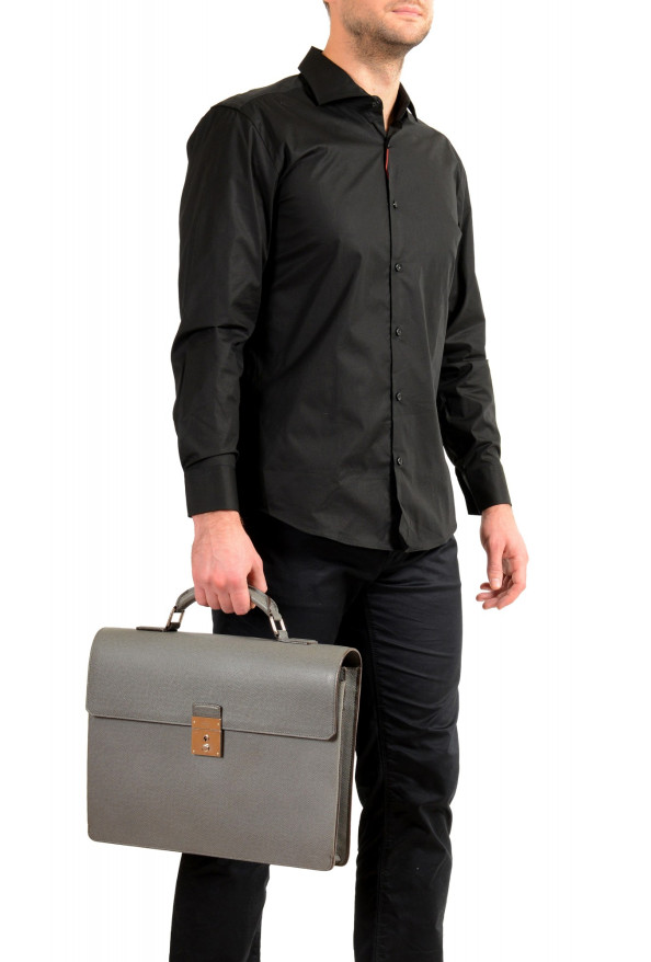 Louis Vuitton Men's Gray Taiga Leather "Neo Robusto I" Briefcase Bag: Picture 9