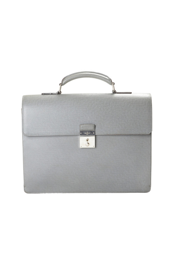 Louis Vuitton Men's Gray Taiga Leather "Neo Robusto I" Briefcase Bag