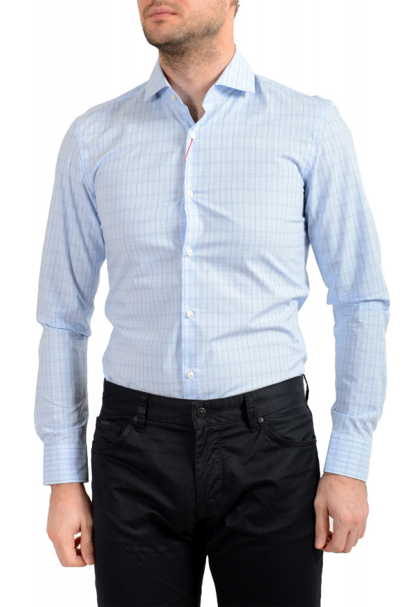 Hugo Boss Men's "Kason" Slim Fit Plaid Long Sleeve Dress Shirt: Picture 4