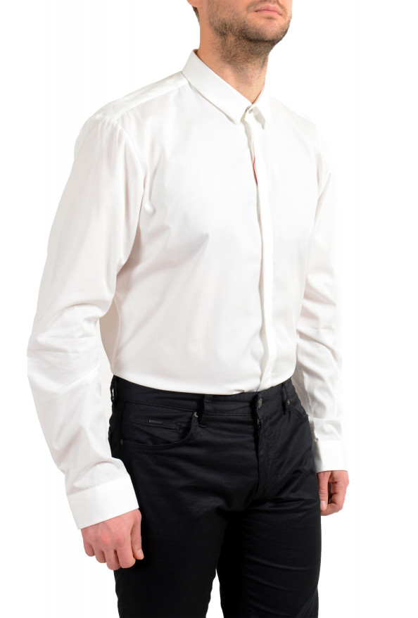 Hugo Boss Men's Ero3 Extra Slim Fit White Long Sleeve Casual Shirt: Picture 5