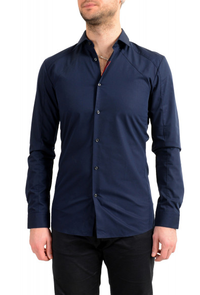 Hugo Boss Men's "Erle" Blue Extra Slim Fit Long Sleeve Dress Shirt