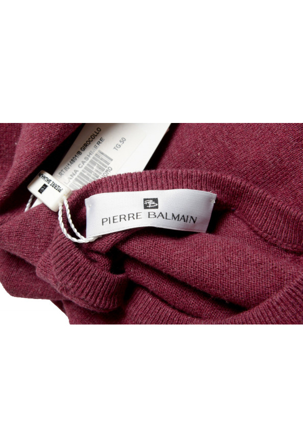 Pierre Balmain Men's Burgundy Wool Cashmere Crewneck Pullover Sweater: Picture 6