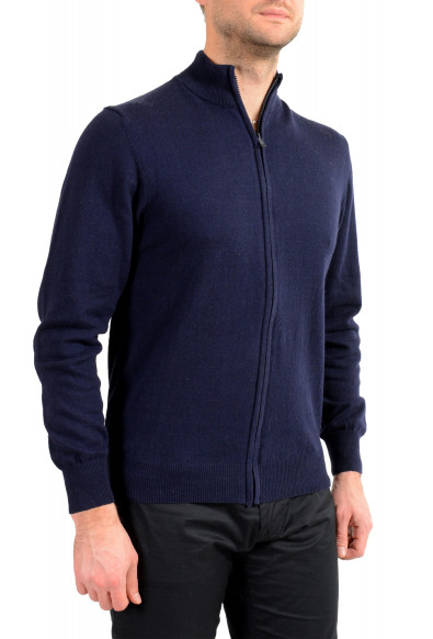 Pierre Balmain Men's Dark Blue Wool Cashmere Full Zip Cardigan Sweater: Picture 2