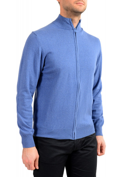 Pierre Balmain Men's Blue Wool Cashmere Full Zip Pullover Sweater: Picture 2