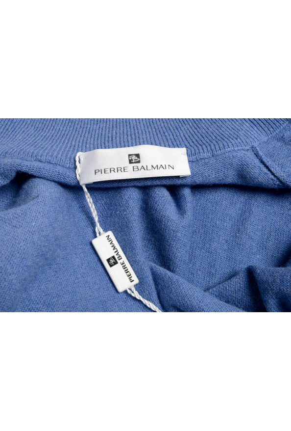 Pierre Balmain Men's Blue Wool Cashmere Full Zip Pullover Sweater: Picture 6