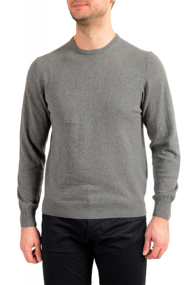 Pierre Balmain Men's Gray Wool Cashmere Crewneck Pullover Sweater