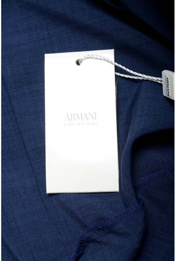 Armani Collezioni Men's Navy Blue Button Front Long Sleeve Shirt: Picture 9