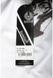 Belstaff Men's White Short Sleeve Logo Print Crewneck T-Shirt: Picture 5
