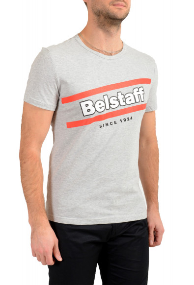 Belstaff Men's Gray Short Sleeve Logo Print Crewneck T-Shirt: Picture 2