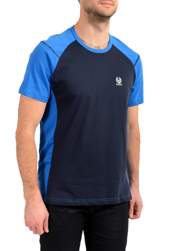 Belstaff Men's Blue Short Sleeve Logo Print Crewneck T-Shirt : Picture 2