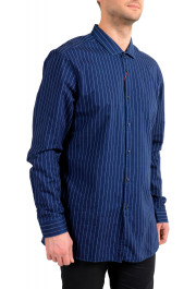 Hugo Boss Men's "Erondo" Extra Slim Fit Blue Striped Dress Shirt : Picture 2