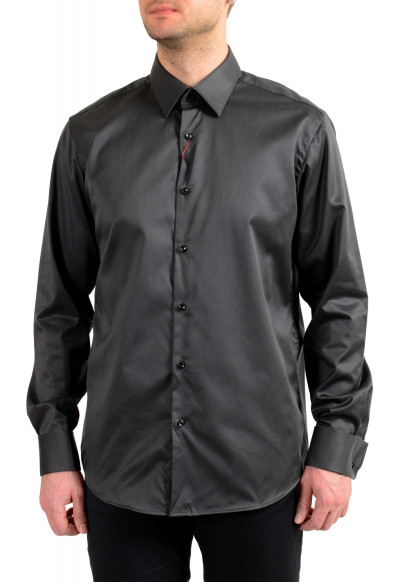 Hugo Boss Men's "C-George" Regular Fit Dark Gray Dress Shirt 