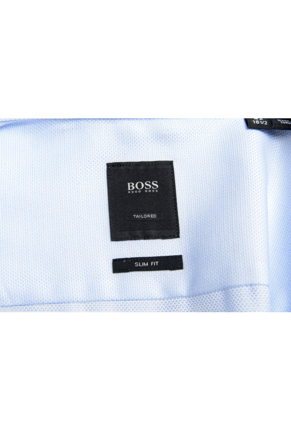 Hugo Boss Men's "T-Christo" Slim Fit Blue Long Sleeve Dress Shirt: Picture 9