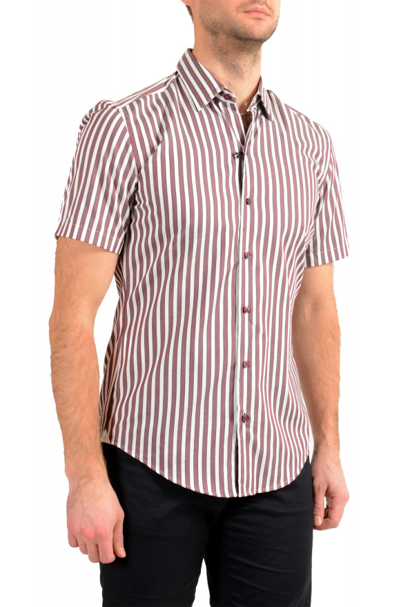 Hugo Boss Men's "Robb_2F" Sharp Fit Striped Short Sleeve Shirt: Picture 2