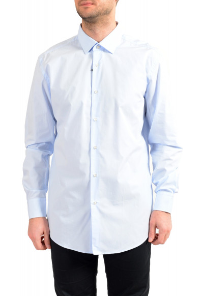Hugo Boss Men's "Jenno" Blue Slim Fit Plaid Long Sleeve Shirt