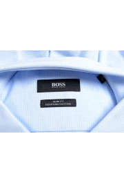 Hugo Boss Men's "Jenno" Blue Slim Fit Plaid Long Sleeve Shirt: Picture 9