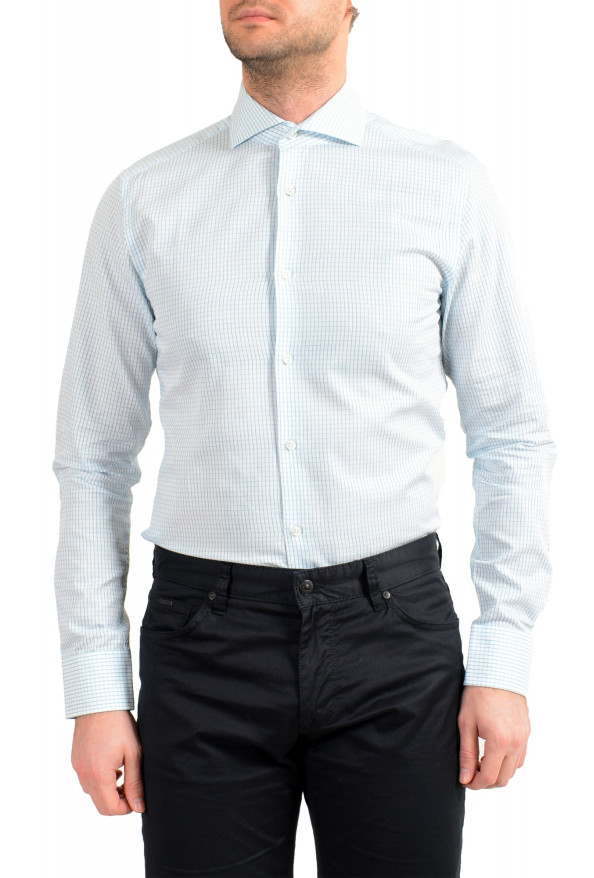 Hugo Boss Men's "T-Christo" Slim Fit Plaid Long Sleeve Dress Shirt: Picture 4