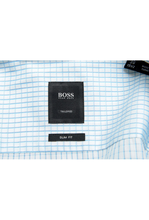 Hugo Boss Men's "T-Christo" Slim Fit Plaid Long Sleeve Dress Shirt: Picture 8