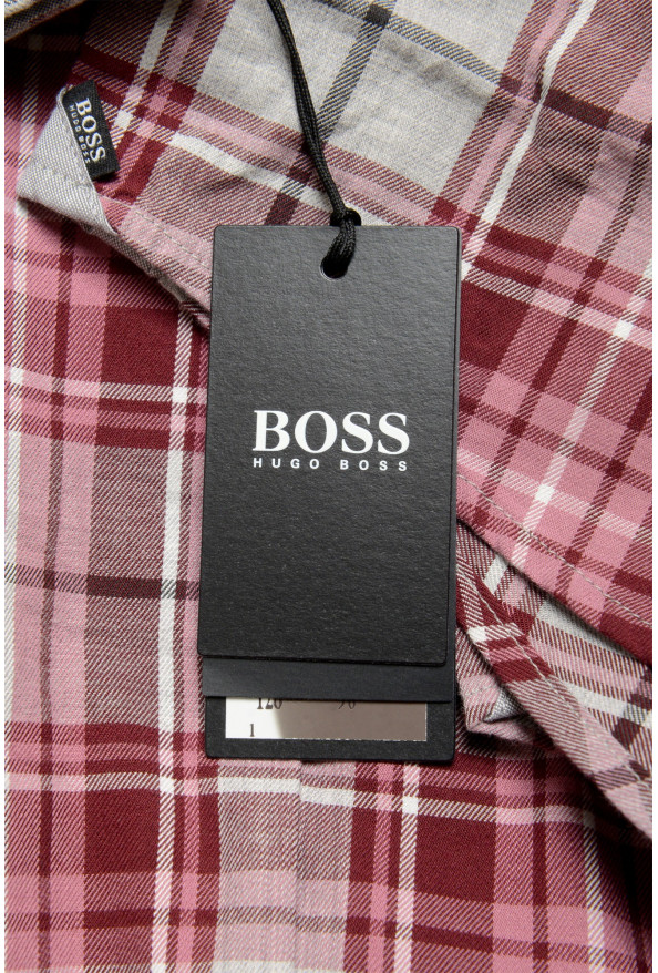 Hugo Boss Men's "Lukas_51" Regular Fit Plaid Long Sleeve Shirt: Picture 8
