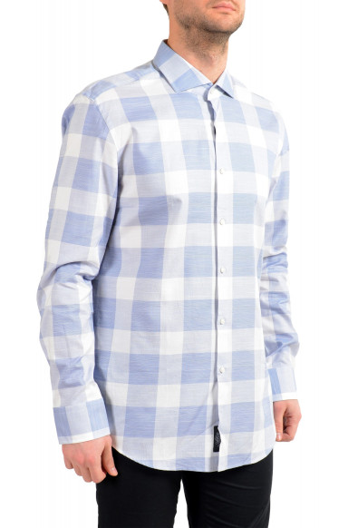 Hugo Boss Men's "Jason" Blue Slim Fit Plaid Long Sleeve Shirt: Picture 2