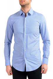 Hugo Boss Men's "Isko" Slim Fit Blue Long Sleeve Dress Shirt 