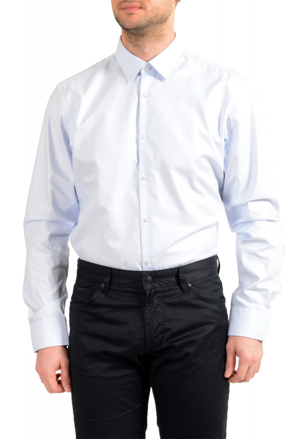Hugo Boss Men's "Eliott" Regular Fit Blue Long Sleeve Dress Shirt : Picture 4