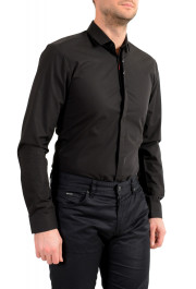 Hugo Boss Men's "Ed" Extra Slim Fit Black Long Sleeve Dress Shirt: Picture 5