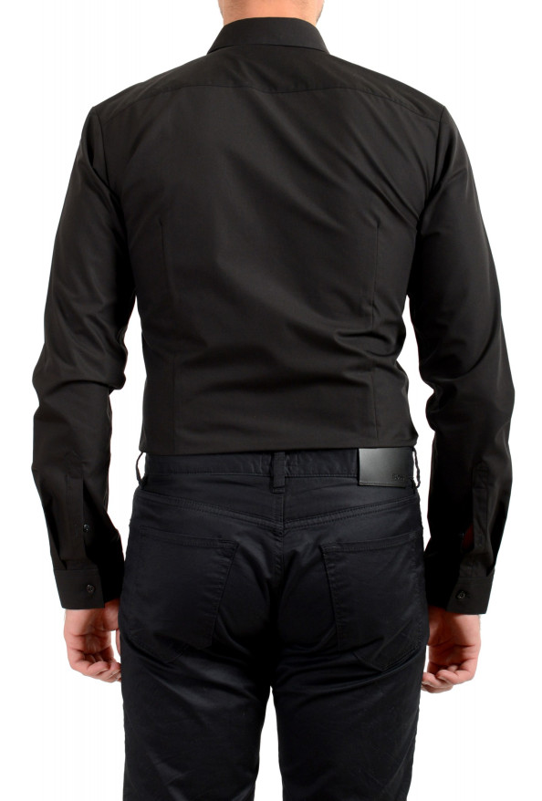 Hugo Boss Men's "Ed" Extra Slim Fit Black Long Sleeve Dress Shirt: Picture 6