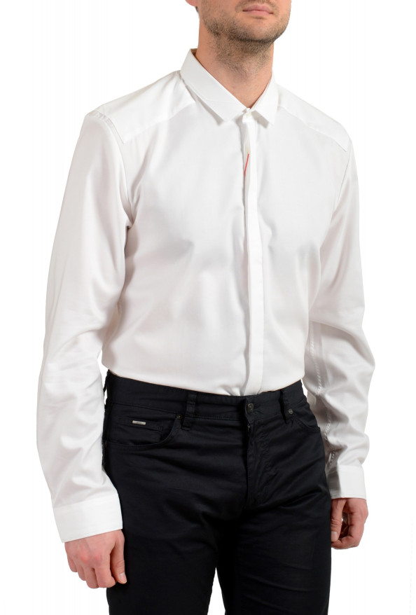 Hugo Boss Men's "Edric" Extra Slim Fit White Long Sleeve Shirt : Picture 5