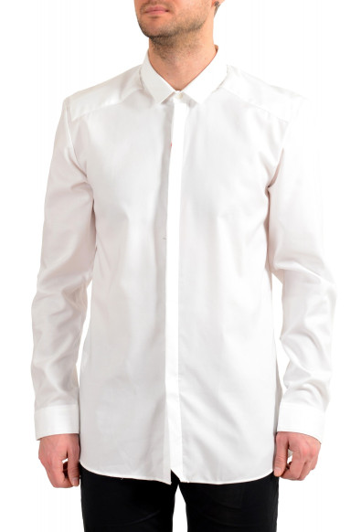 Hugo Boss Men's "Edric" Extra Slim Fit White Long Sleeve Shirt 